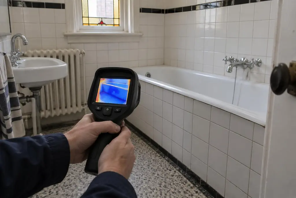 Lekdetectie Heerde – onderzoek in een badkamer van een oudere woning