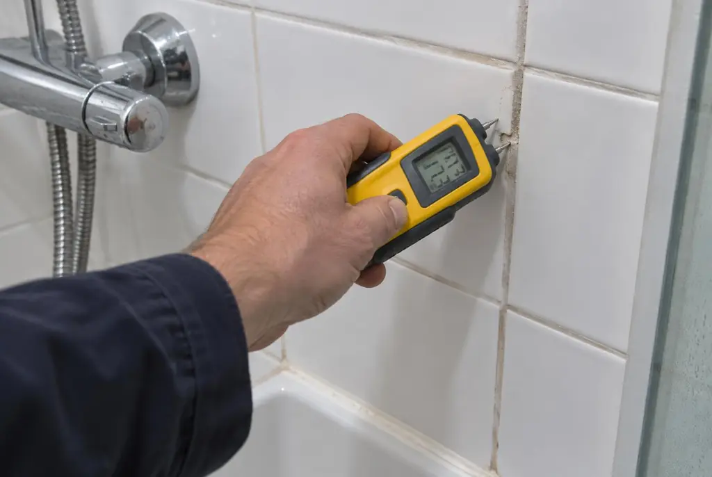 Lekdetectie Heerde – vochtmeter op badkamertegels bij de douche
